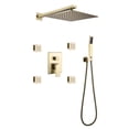 thumbnail image 1 of Three Functions Shower Set, Pressure Balanced Complete Shower Faucet with 4pcs of Body Jets with Rough-in Valve, 1 of 5