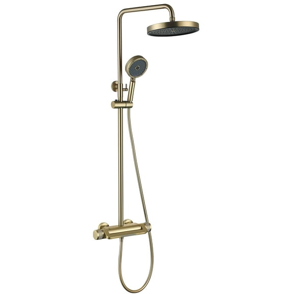 Three Functions Shower Set with Tub Filler, Three Settings Hand Shower head with Rough-in Valve
