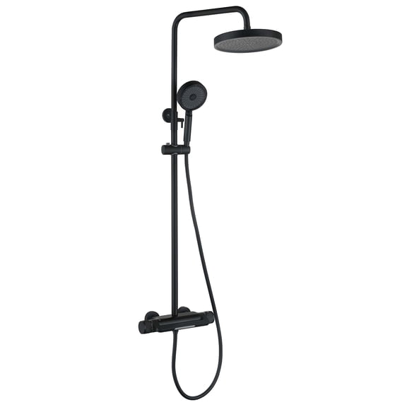 Three Functions Shower Set with Tub Filler, Three Settings Hand Shower head with Rough-in Valve