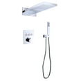 thumbnail image 1 of Three Functions Thermostatic Shower System, Dual-function Rainfall Shower Head with Handheld Sprayer, 1 of 5