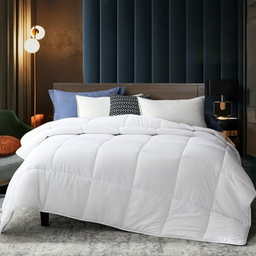 Three Geese White Twin Size Down Alternative Comforter Duvet Insert, Ultra Soft All Season Bedding Comforters With 8 Corner Tabs, Machine Washable (White,68"x90" )