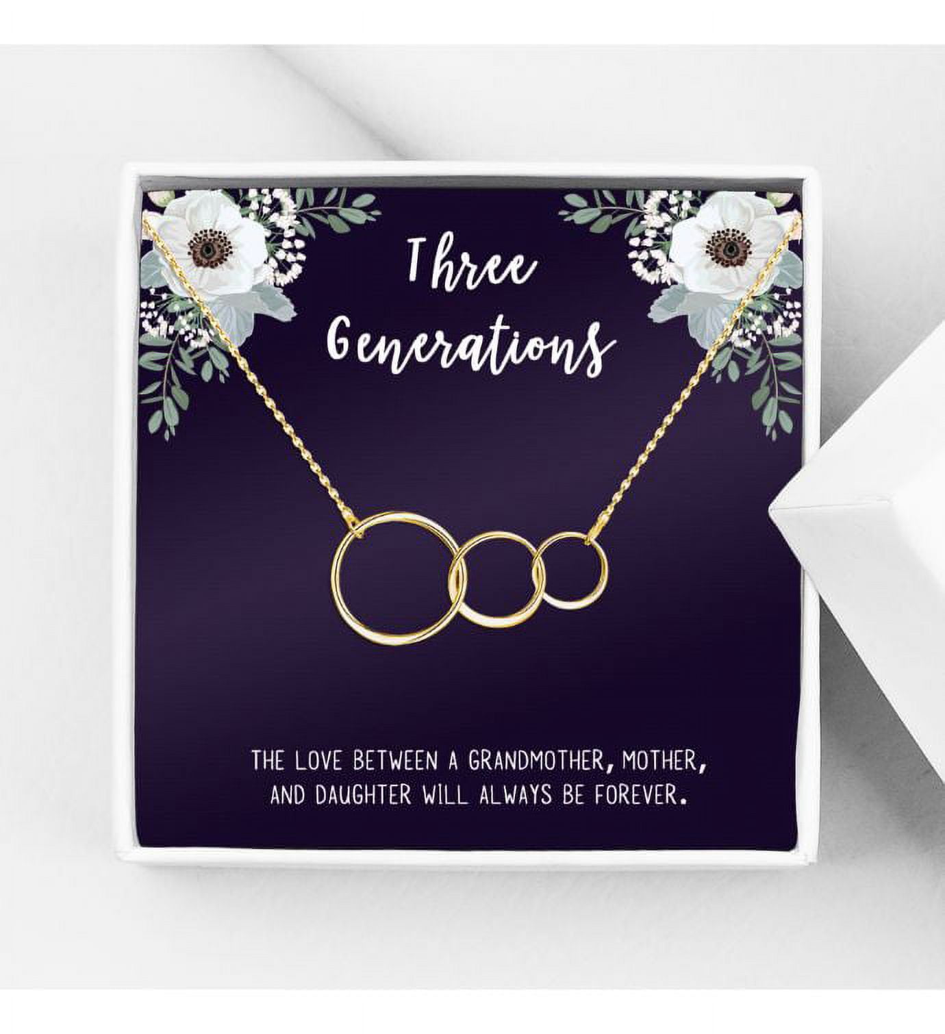 Gold 3 Generations Necklace | Sincerely Silver