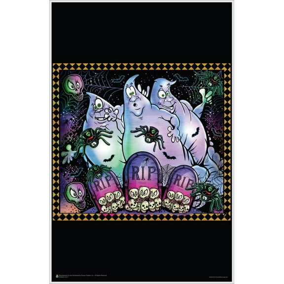 Three Ghosts by ALI Chris Mini Poster 11.5" x 17.5" - Laminated