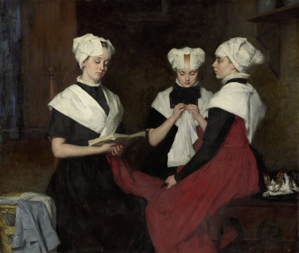 Three Girls From The Amsterdam Orphanage Canvas Art -  (36 x 24)