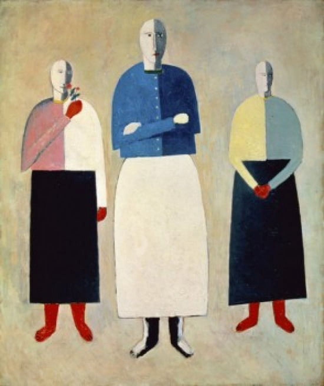Three Girls Kasimir Malevich (1878-1935Russian) Oil on canvas Russian State Museum St Petersburg Canvas Art - Kasimir Malevich (18 x 24)