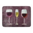 thumbnail image 1 of Three Glasses of Wine Purple Machine Washable Memory Foam Mat, 1 of 2