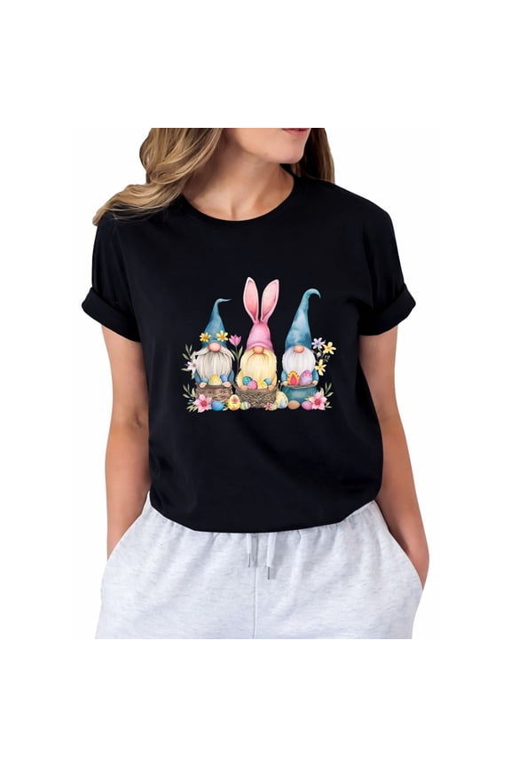 Three Gnome Easter Gnome Easter Egg Womens T-Shirt