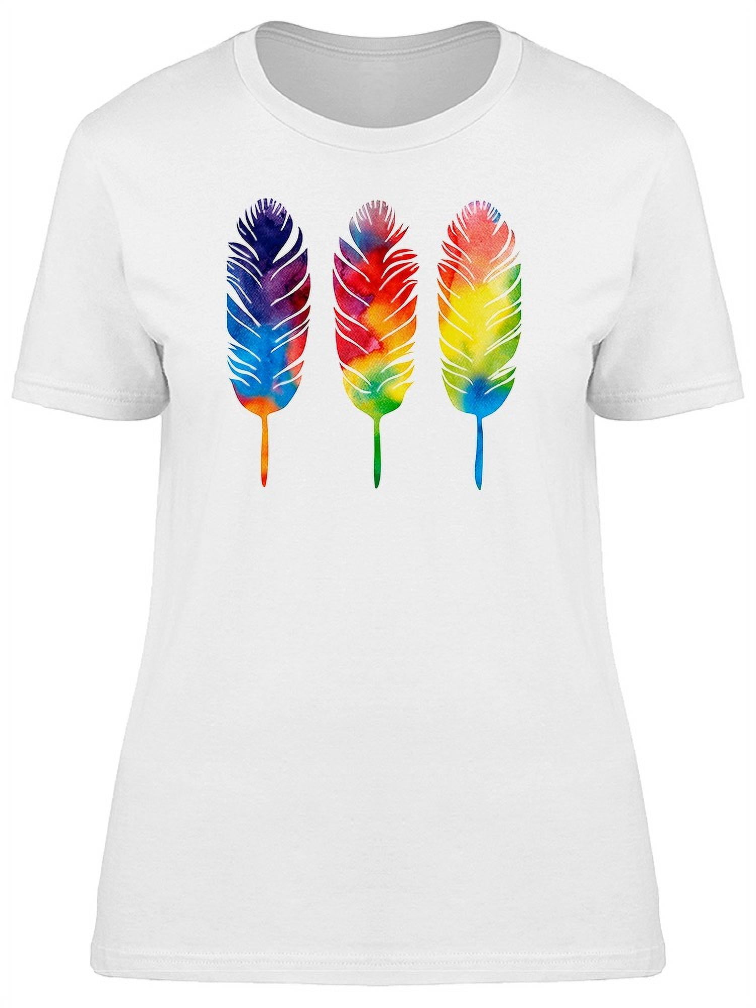 Geometric Shirt with Feathers
