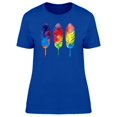 thumbnail image 1 of Three Gradient Colored Feathers Tee Women's -Image by Shutterstock, 1 of 1