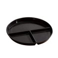 thumbnail image 1 of Three Grid Reducing Meal Plate Wheat Straw, PP, Black, 23cm, 3 Grid Plate, Special Plate Kid Plate, BPA Free, Dishwasher Safe, Lightweight, Reusable, 1 of 3