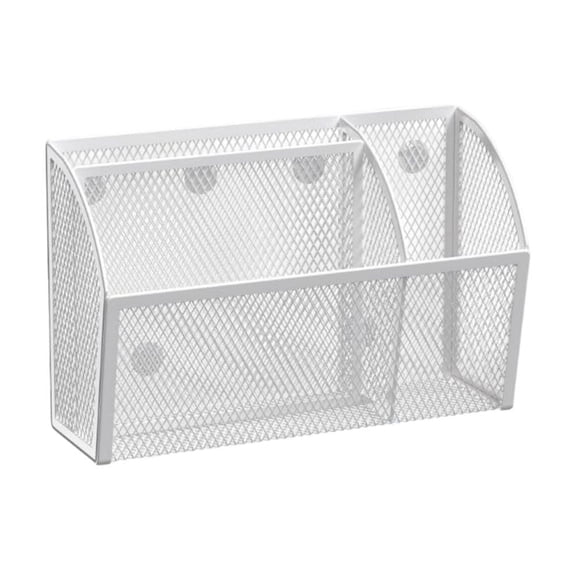 Rack Storage Organizer for Room, Metal Shelf with Pen Holder and Whiteboard Compatible with Living Space and Cabinet Display