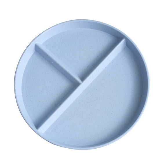 Three Grid Reducing Meal Plate - Wheat Straw Special Household Tableware for Eating - Durable and Design