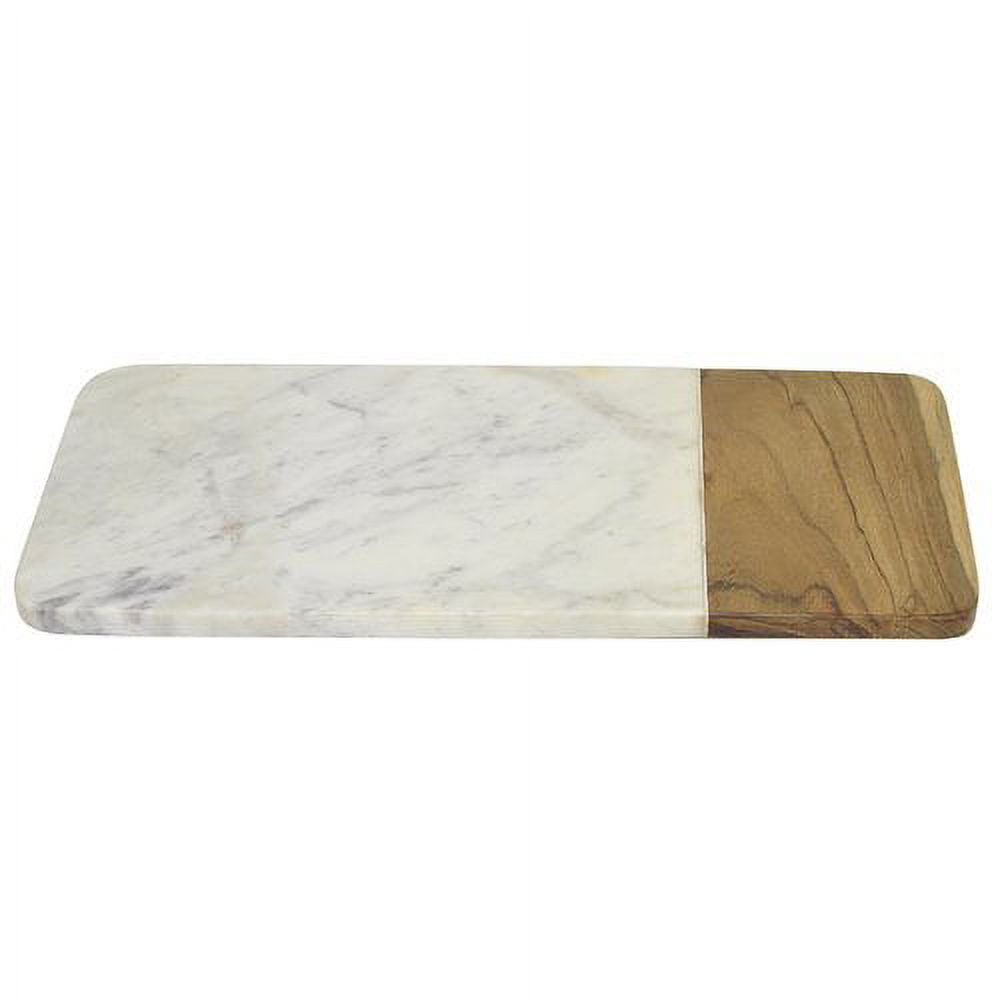 Three Hands Co. Rectangle Marble Wood Cutting Board