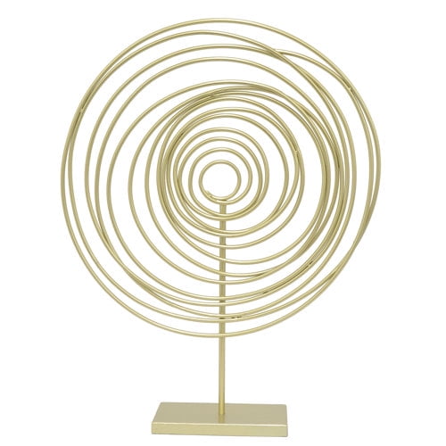 Decorative Spiral W/Base - Gold