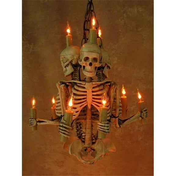 Three Harvey Jr. Skeletons Holding Candles