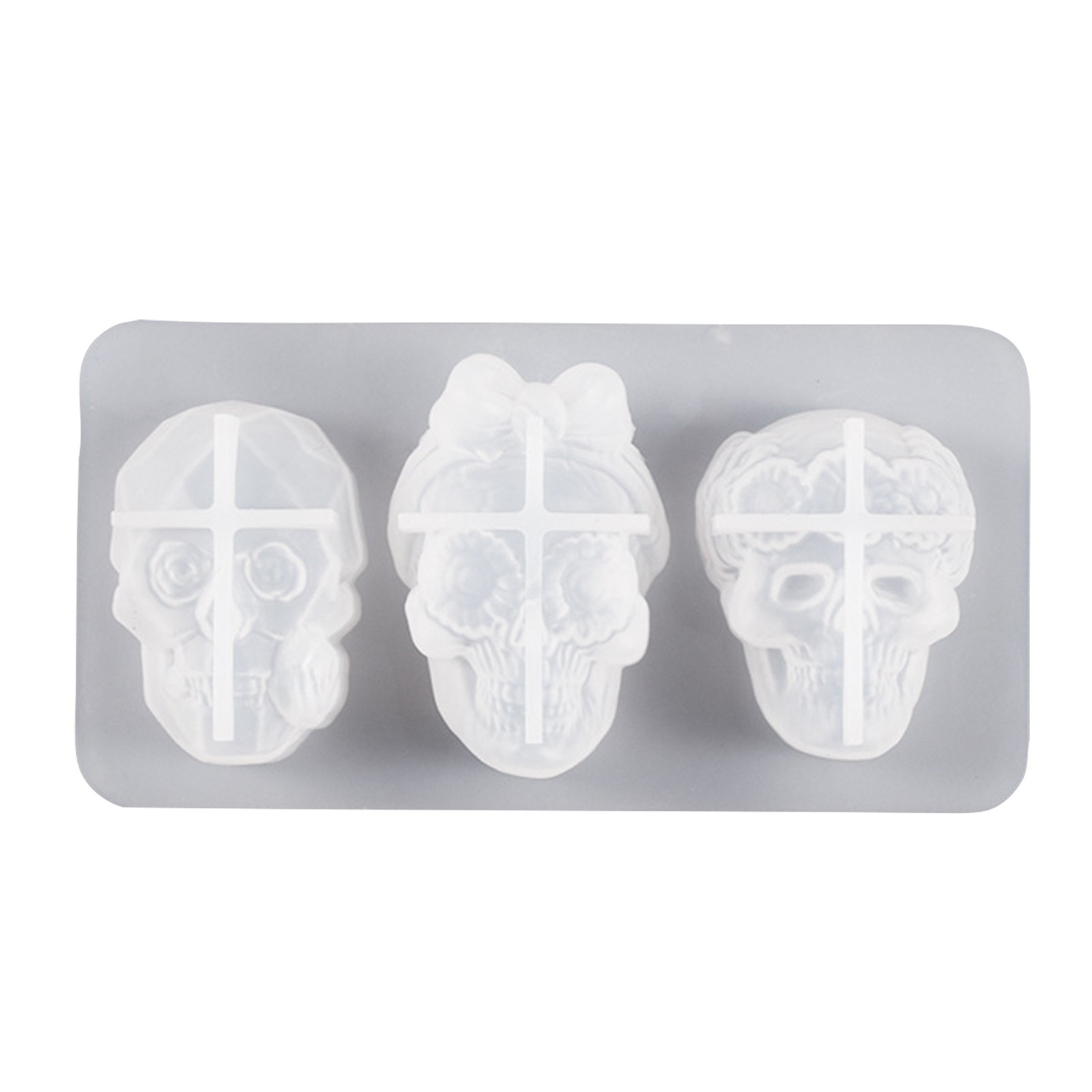 Three Head 3D Silicone Molds For Diy Crystal Keychain Handcrafted Toy ...