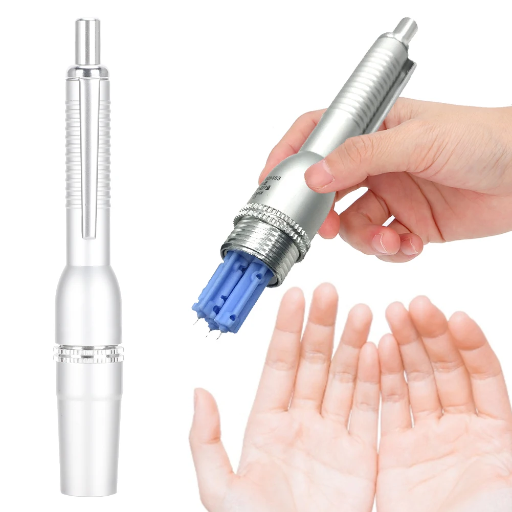 Three Head Metal Blood Lancing Pen Puncture Massage Stick Lancet For