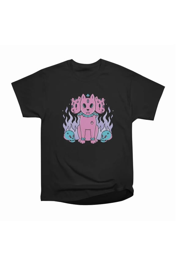 Three Headed Dog Pastel Goth T-Shirt Tee Gift For Him Merch For Her Apparel For Friend
