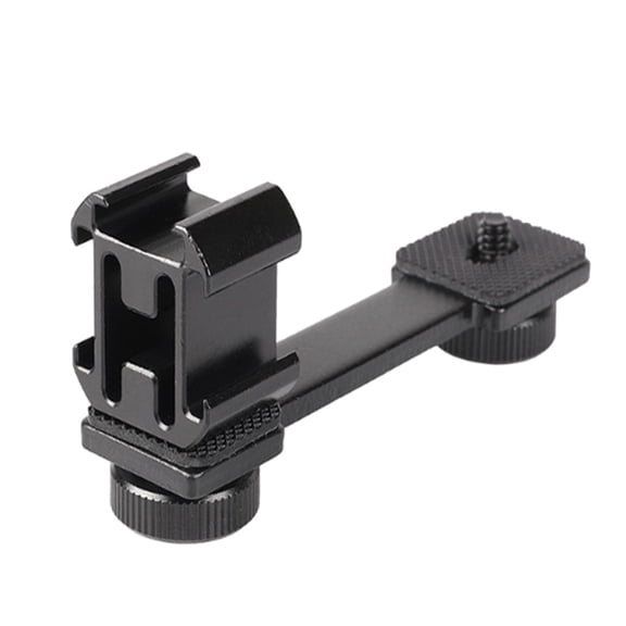 Three Headed Hot Shoe Bracket Rack Aluminum Alloy 3 in 1 Hot Shoe Camera Mount Stand for Fill Light/Monitors