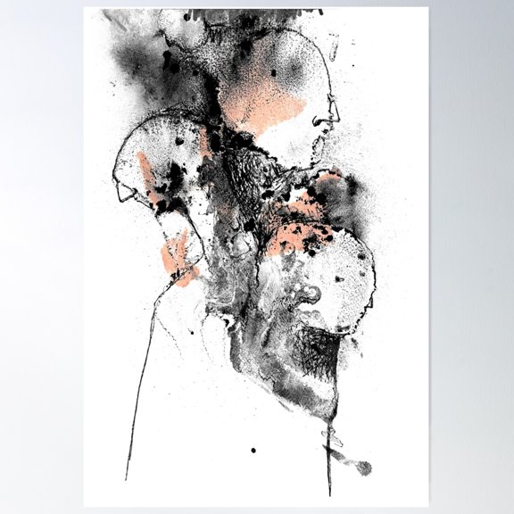 Three Heads Poster Wall Art, Modern Wall Decor For Living Room Bedroom, 12x18 UNFRAMED