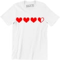 thumbnail image 1 of Three Heart And Half Left Valentines Day Geek Nerdy Game Gamer Gift Men T-Shirt, 1 of 4