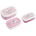 thumbnail image 1 of Three Hello Kitty Lunch (Bento) Boxes that Fit Inside Each Other for Compact Storage by OSK, 1 of 5