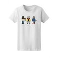 thumbnail image 1 of Three Hipster Kitty Cats T-Shirt Women -Image by Shutterstock, Female Large, 1 of 2