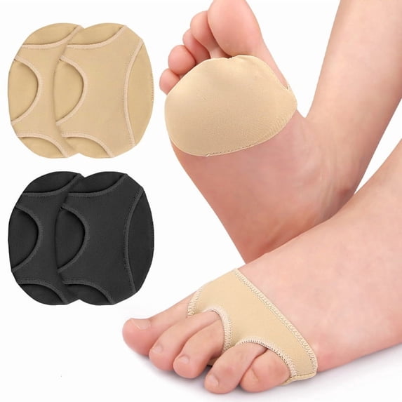 Three-Hole SEBS Forefoot Pad, Nylon-Spandex Blend Metatarsal Cushion, Invisible Anti-Slip Thickened Foot Pad, 1 Pair