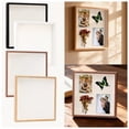 thumbnail image 1 of Three-Hollow Square Shadow Box Frame, 6x8 Inch Handmade Wooden Photo & Dried Flower Display, Desktop & Wall Mounted Memory Case, 1 of 9
