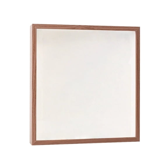 Three-Hollow Square Shadow Box Frame, 6x8 Inch Handmade Wooden Photo & Dried Flower Display, Desktop & Wall Mounted Memory Case