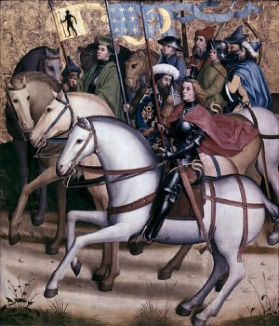 Three Holy Kings 15th Century Master of the Sterzing Altarpiece (fl c1450Ôø?70 Austrian) Tempera and oil on fir wood Canvas Art - (18 x 24)