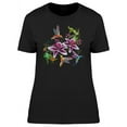 thumbnail image 1 of Three Hummingbirds With Flowers Tee Women's -Image by Shutterstock, 1 of 2
