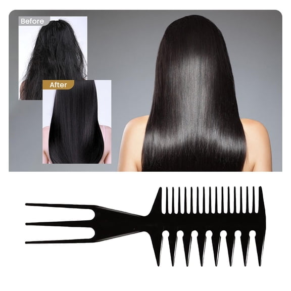 Three In One Comb Fish Tail Bone Shape Hair Comb For Salon Barbers For Creating Styles For Slicked Back Undercu