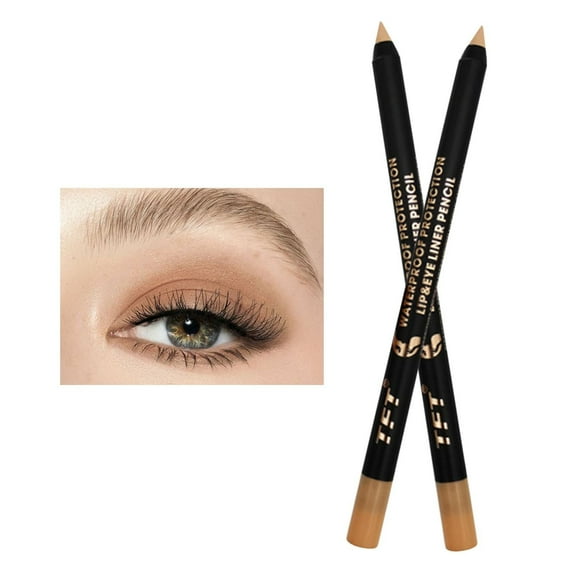 Three-In-One Eyeliner Sleeping Silkworm Eyeshadow Pencil Lip Pencil 15# Skin Color - 3In1 Eyeliner Pen Lying Silkworm Eye Shadow Pen Lip Liner Gel Eyeliner Shimmer Long Lasting Wat Makeup Organizers