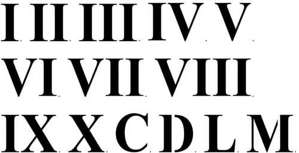 Three Inch Roman Numerals Wall Stencil SKU #2923 by Designer Stencils - Walmart.com Three Inch Roman Numerals Wall Stencil SKU #2923 by Designer Stencils - Walmart.com