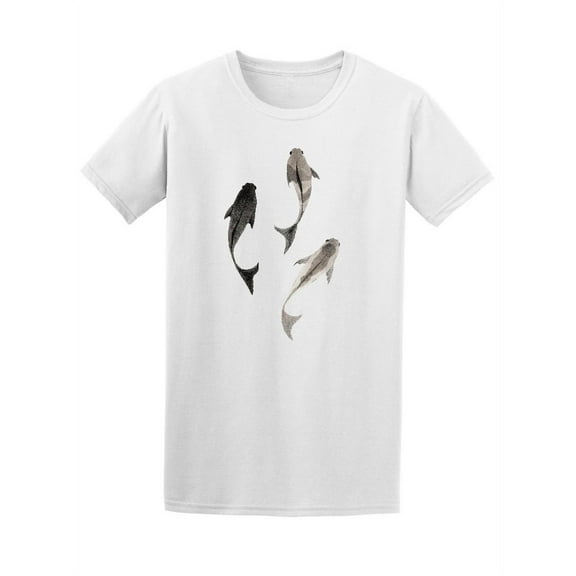 Three Ink Style Fish T-Shirt Men -Image by Shutterstock, Male Small