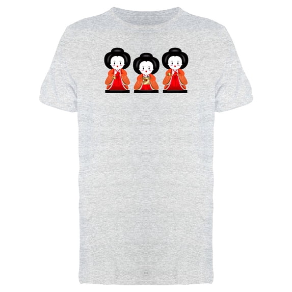 Three Japanese Dolls Tee Men's -Image by Shutterstock