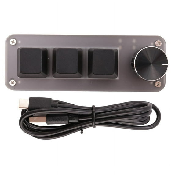 Three Key USB Wired Mini Keyboard Knob Mechanical Keyboard Fast Office Volume Contrk10606