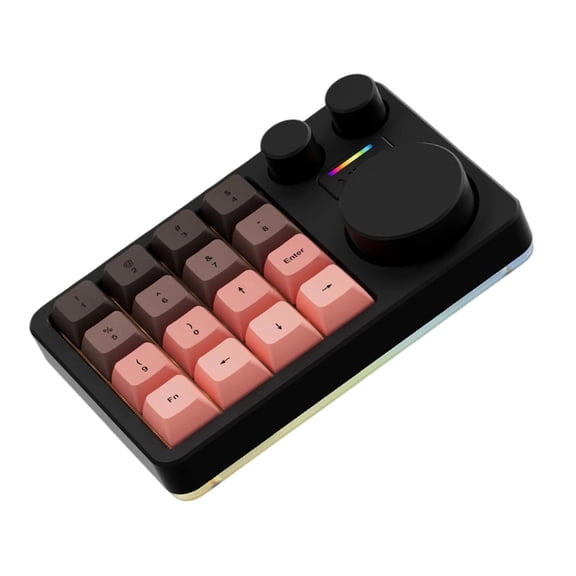 Three Knob Small Keyboard For Auditory Video Professional Featuring 16 Keys For Voice Brightness And Macros