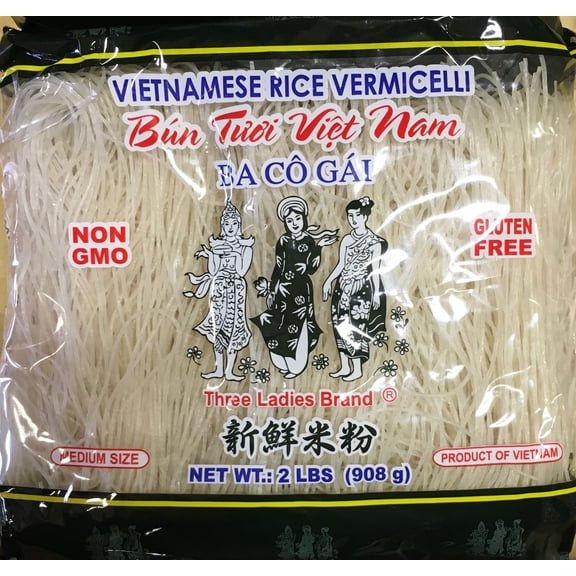 Three Ladies Brand Vietnamese Rice Vermicelli, 2lbs (Pack of 1)