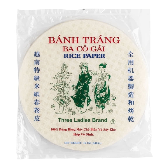 Three Ladies Spring Roll Rice Paper 12 oz. 2 ea Pack of 2