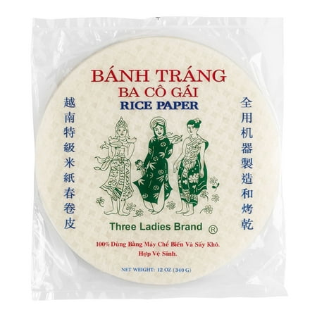 Three Ladies Spring Roll Rice Paper 12 oz. 2 ea Pack of 4