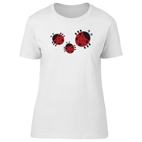 Three Ladybugs T-Shirt Women -Image by Shutterstock, Female Small
