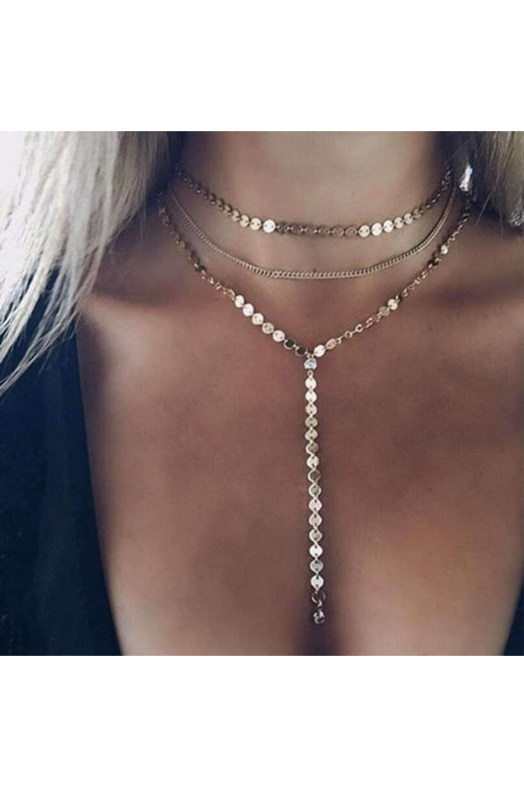 Three Layer Lariat Necklace