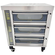 Three-Layer Pizza Oven 6 Baking Sheets Commercial Movable Electric 220V 3PH