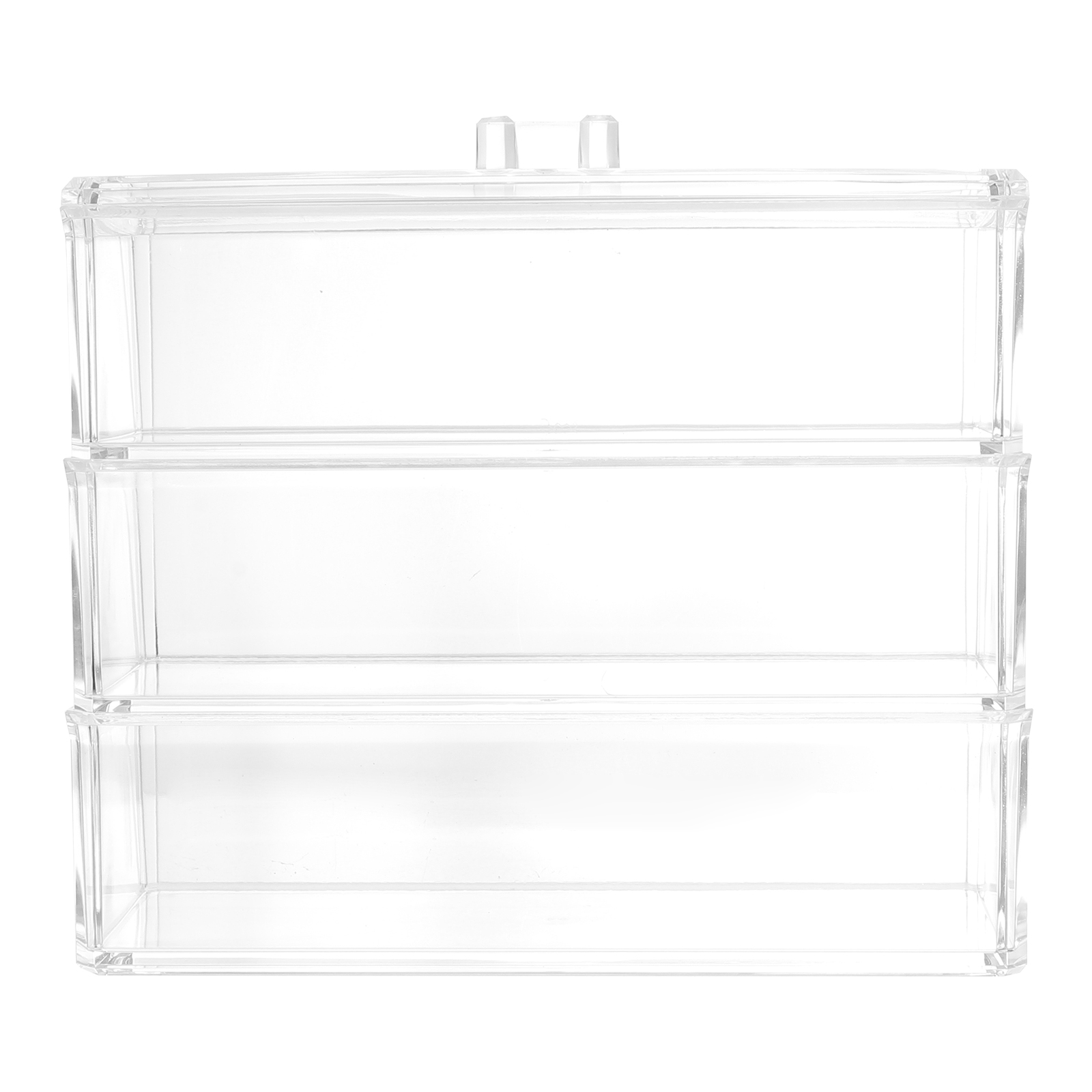 Three Layer Storage Box Transparent Boxes Makeup Brush Holders for
