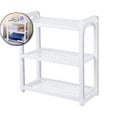 thumbnail image 1 of Three-Layer Storage Rack, Multifunctional Storage Rack Hollow Shelf Rack Adjustable Sundries Organizer for Kitchen Office(White), 1 of 6
