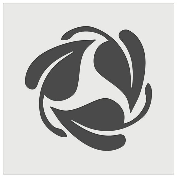 Three Leaves Circle Recycle Pattern DIY Cookie Wall Craft Stencil - 5.5 Inch