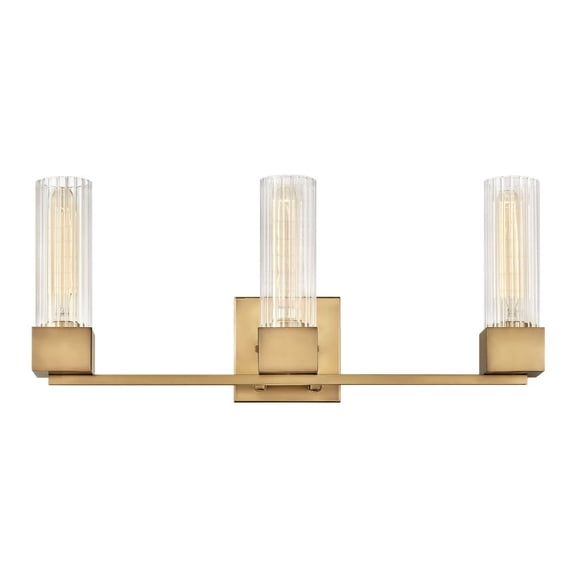 5973HB Hinkley Lighting Xander - Three Light Bath Vanity in Mid-Century Modern Style - 23 Inches Wide by 10 Inches High-Heritage Brass Finish
