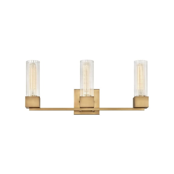 5973HB Hinkley Lighting Xander - Three Light Bath Vanity in Mid-Century Modern Style - 23 Inches Wide by 10 Inches High-Heritage Brass Finish